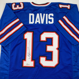 Autographed/Signed Gabriel Gabe Davis Buffalo Blue Football Jersey Beckett COA