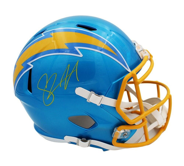 Shawne Merriman Signed Los Angeles Chargers Speed Full Size Flash NFL Helmet