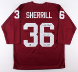 Jackie Sherrill Signed Alabama Crimson Tide Jersey Inscribed "64-65 Roll Tide"