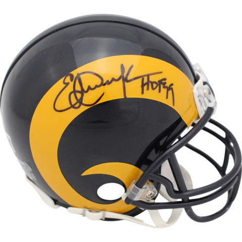 Eric Dickerson Autographed Los Angeles Rams VSR4 Mini Helmet HOF Beckett 30869