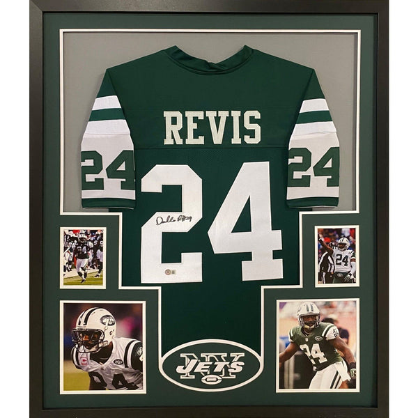 Darrelle Revis Autographed Signed Framed New York Jets Jersey BECKETT