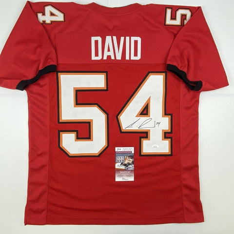 Autographed/Signed LAVONTE DAVID Tampa Bay Red Football Jersey JSA COA Auto