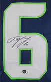 Tyler Lockett Authentic Signed Navy Blue Pro Style Jersey Autographed BAS