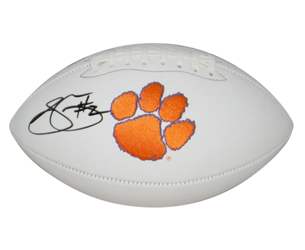 SAMMY WATKINS SIGNED AUTOGRAPHED CLEMSON TIGERS WHITE LOGO FOOTBALL JSA