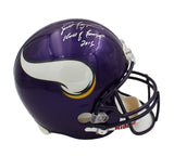 Brett Favre Signed Minnesota Vikings Full Size NFL Helmet with "HOF 2016"