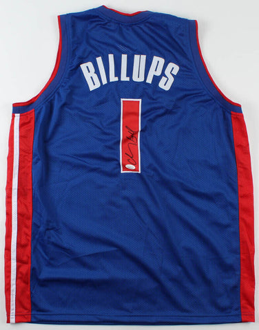 Chauncey Billups Signed Detroit Pistons Jersey (JSA COA) 5xAll Star Point Guard