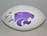 LYNN DICKEY AUTOGRAPHED SIGNED KANSAS STATE WILDCATS WHITE LOGO FOOTBALL JSA