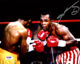 SUGAR RAY LEONARD AUTOGRAPHED 8X10 PHOTO VS. THOMAS HITMAN HEARNS PSA/DNA 177810