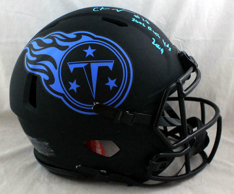 Chris Johnson Signed Titans F/S Eclipse Authentic Helmet w/ Insc- Beckett W Au