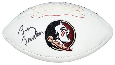 BOBBY BOWDEN SIGNED FLORIDA STATE SEMINOLES WHITE LOGO FOOTBALL COA