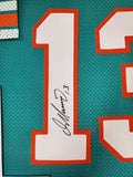 FRAMED MIAMI DOLPHINS DAN MARINO AUTOGRAPHED SIGNED JERSEY UPPER DECK COA