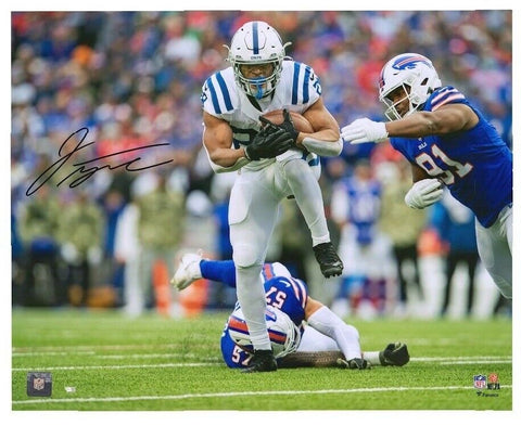 JONATHAN TAYLOR Autographed '5 TD's Versus Bills' 16" x 20" Photo FANATICS