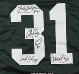 Green Bay Super Bowl XXXI #31 Jersey Signed by 4 Packers Starters (PSA COA)