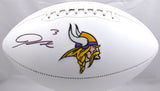 Jordan Addison Autographed Minnesota Vikings Logo Football - Beckett W Hologram