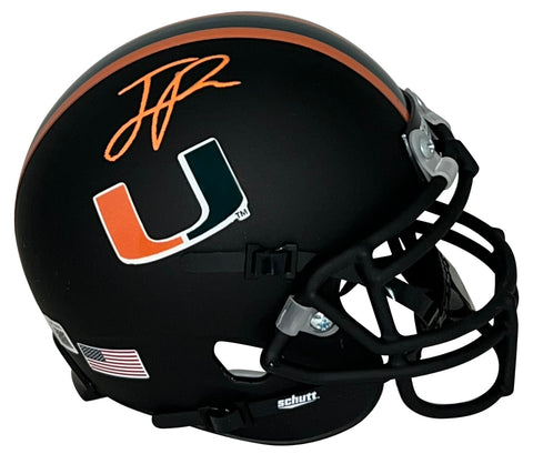 JAELAN PHILLIPS AUTOGRAPHED SIGNED MIAMI HURRICANES BLACK MINI HELMET BECKETT