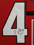 FRAMED GEORGIA BULLDOGS LEONARD FLOYD AUTOGRAPHED SIGNED JERSEY JSA COA