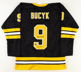 Johnny Bucyk Signed Boston Bruins Black Jersey Inscribed "H.O.F. 1981" (Beckett)