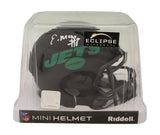 Elijah Moore Autographed New York Jets Eclipse Mini Helmet Beckett 35060