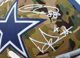 Lamb/Prescott/Elliott Signed Cowboys F/S Camo Speed Authentic Helmet-FanaticsBAW