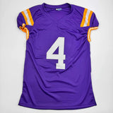 Autographed/Signed CJ C.J. Daniels LSU Purple College Football Jersey BAS COA