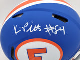 KYLE PITTS AUTO FLORIDA FLAT MATTE BLUE FULL SIZE SPEED HELMET BECKETT 194416