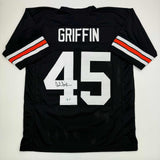 Autographed/Signed Archie Griffin Cincinnati Black Football Jersey Beckett COA