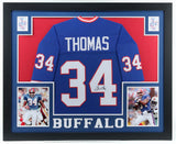 Thurman Thomas Signed 35x43 Framed Buffalo Bills Jersey (JSA COA) 5xPro Bowl R.B