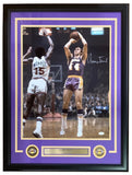 Jerry West Signed Framed 16x20 Los Angeles Lakers Shooting Photo JSA