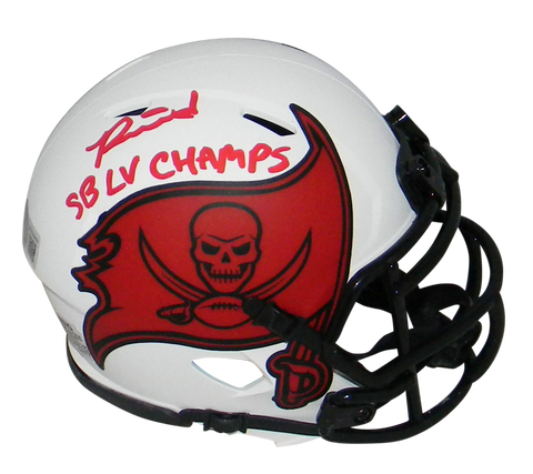 RONALD JONES II SIGNED TAMPA BAY BUCCANEERS LUNAR MINI HELMET W/ SB LV CHAMPS