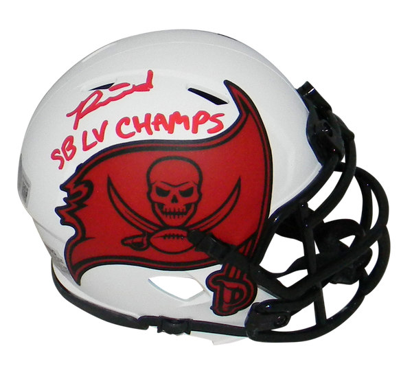 RONALD JONES II SIGNED TAMPA BAY BUCCANEERS LUNAR MINI HELMET W/ SB LV CHAMPS