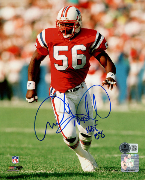 Andre Tippett Signed New England Patriots 8x10 Photo HOF Beckett 45699