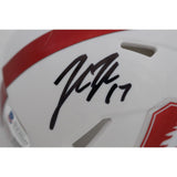 John Elway John Lynch James Lofton Autographed Stanford Mini Helmet BAS 47560