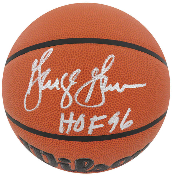 George Gervin Signed Wilson Indoor/Outdoor NBA Basketball w/HOF96 - (SS COA)