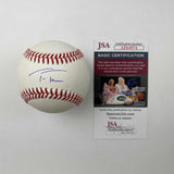 Autographed/Signed Trea Turner Rawlings Official Major League Baseball JSA COA