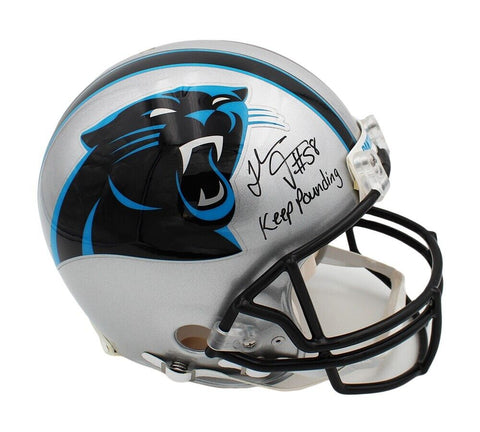 Thomas Davis Signed Carolina Panthers Current Authentic Helmet w- "Keep Pounding