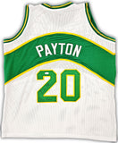 SEATTLE SUPERSONICS GARY PAYTON AUTOGRAPHED WHITE JERSEY "THE GLOVE" JSA 215727