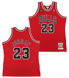 Bulls Michael Jordan Signed Red 1997-98 M&N HWC Authentic Jersey UDA #BAJ38137