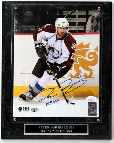 Peter Forsberg Colorado Avalanche Autographed 8"x10" Photo Plaque