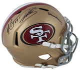 49ers Patrick Willis & Navorro Bowman Signed F/S Speed Rep Helmet w Case BAS W 2