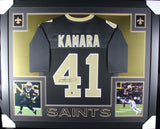 ALVIN KAMARA (Saints black SKYLINE) Signed Autographed Framed Jersey Beckett