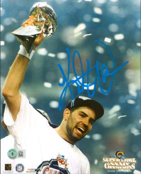 Rams Kurt Warner Authentic Signed 8x10 Photo Autographed BAS #BK88775