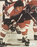 Reggie Leach Signed 8x10 Philadelphia Flyers Photo JSA AL44173