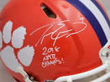 TRAVIS ETIENNE AUTO CLEMSON FULL SIZE AUTH HELMET NATL CHAMPS! BECKETT 205673