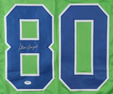 Steve Largent Signed Seattle Seahawks Neon Green Jersey (PSA) NFL HOF 1995 W.R.