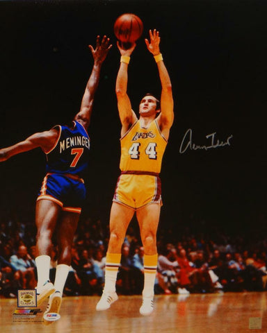 Jerry West Autographed Los Angeles Lakers 16x20 Shooting P.F. Photo-PSA/DNA Auth