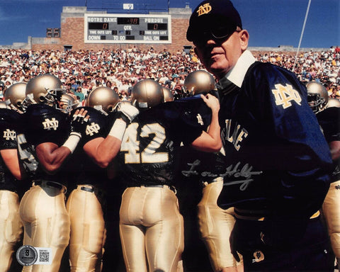 Notre Dame Lou Holtz Authentic Signed 8x10 Photo Autographed BAS #BM01601