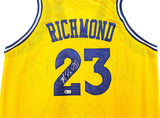 WARRIORS MITCH RICHMOND AUTOGRAPHED SIGNED YELLOW JERSEY BECKETT WITNESS 232589