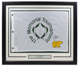 Jack Nicklaus Signed Framed The Memorial Tournament Golf Flag BAS LOA