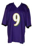 Justin Tucker Signed Purple Custom Field Goal Record Football Jersey JSA