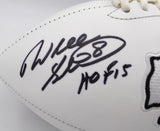 Will Shields Autographed White Logo Football Chiefs "HOF 15" SS Holo #A535830